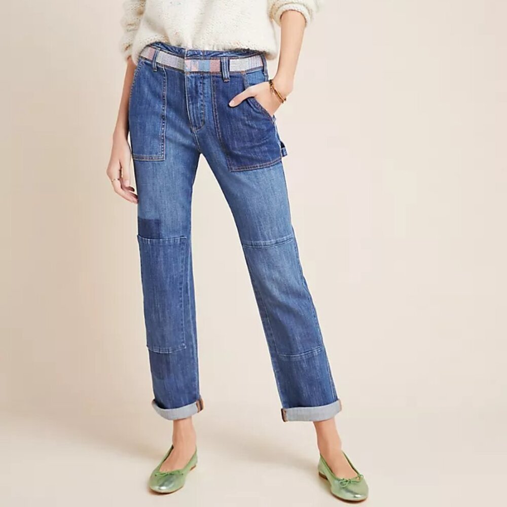 Pilcro Blue Boyfriend Jeans